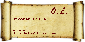 Otrobán Lilla névjegykártya